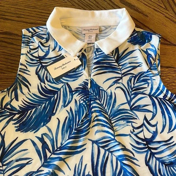 Tommy Bahama Golf tank with zipper V-neck size S NEW! - Picture 4 of 6
